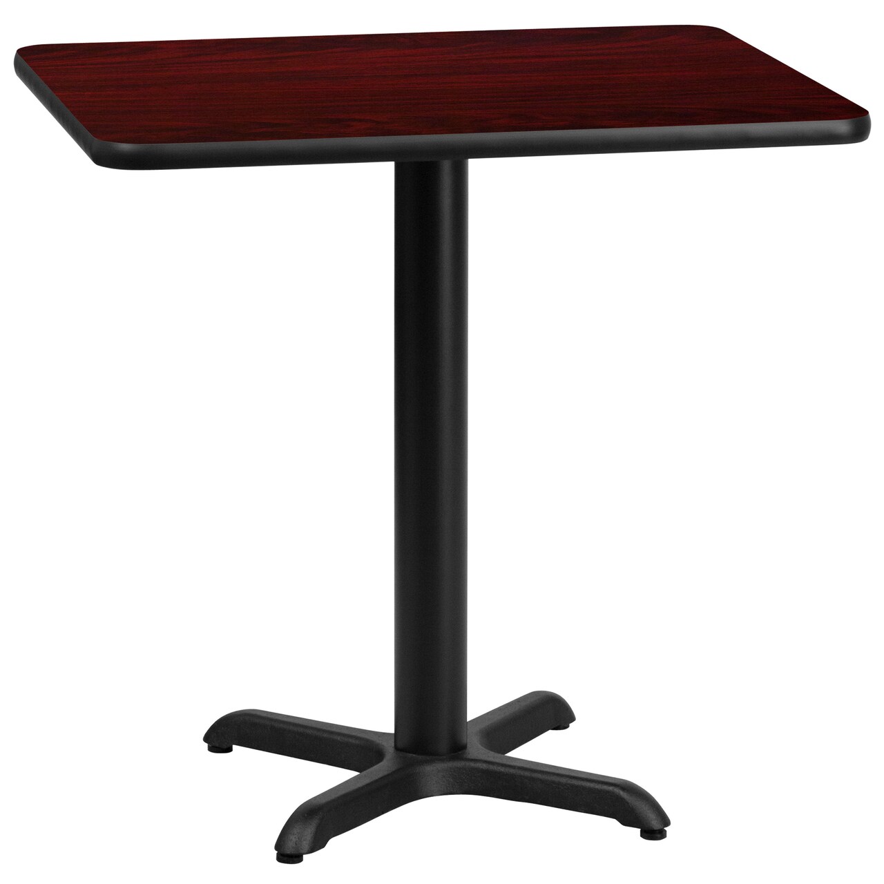Emma and Oliver 24"x30" Rectangular Laminate Table with 22"x22" Table Height Base